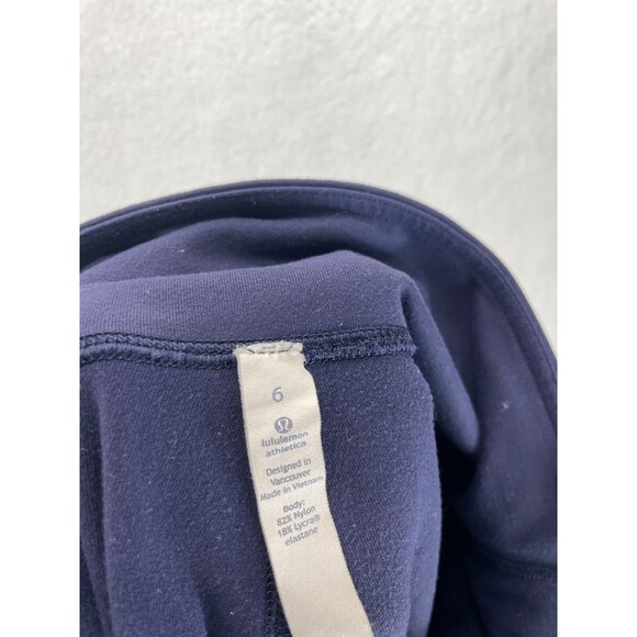 Lululemon Free Runner Cropped Leggings Women’s Size 6 Navy Running Athletic - Picture 7 of 7